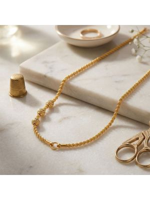 Classical Hollow Balls Rope Gold Chain