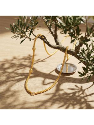 Classic Hollow Balls Rope Gold Chain