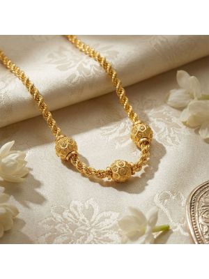 Traditional Hollow Balls Rope Gold Chain