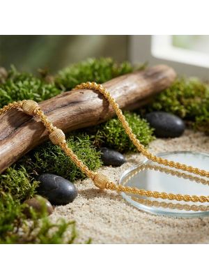 Classic Hollow Balls Rope Gold Chain