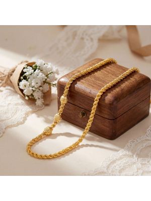Traditional Hollow Balls Rope Gold Chain