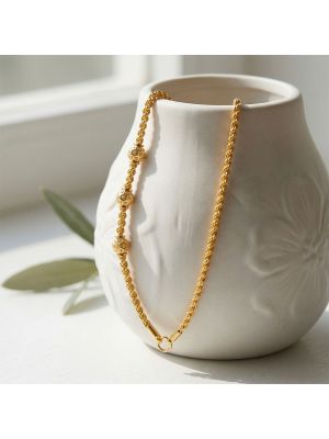 Traditional Hollow Balls Rope Gold Chain