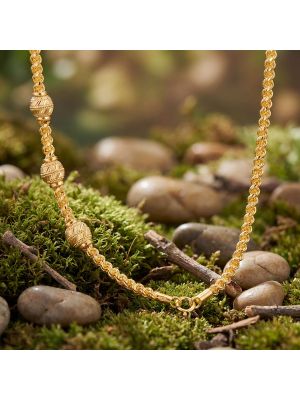 Traditional Hollow Balls Rope Gold Chain