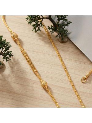 Fancy Combini Spiral Mugappu Gold Chain