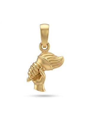Gold Olympic Torch Pendant for unisex