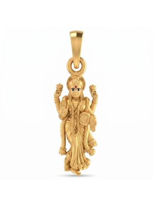 22k Gold Goddess Lakshmi Pendant For Women