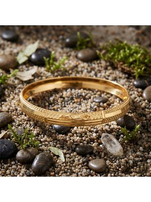 Laser Cut Jaguar Textured Gold Gadi