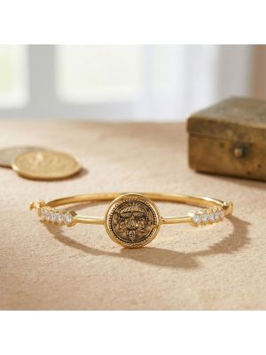 Divine Lakshmi Motif Gold Ghadi