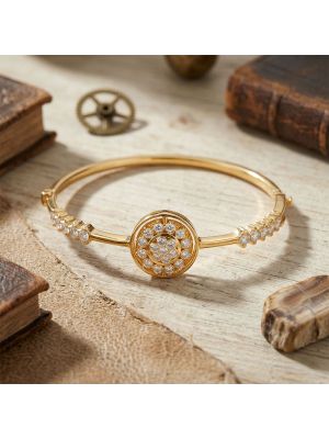 Modern Halo Stones Gold Ghadi