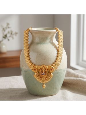Goddess Lakshmi Coin Gold Necklace