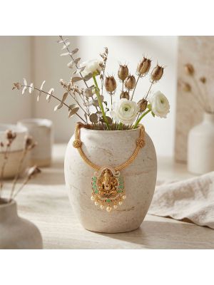 Divine Ganesha Rope Gold Necklace