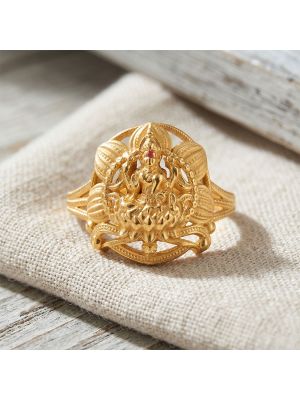 Goddess Lakshmi Lotus Casting Ladies Ring