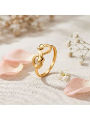 Hoop Link Ladies Gold Casting Ring