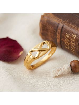 Heart Infinity Casting Gold Ring
