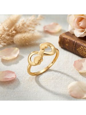 Infinity Heart Casting Gold Ring