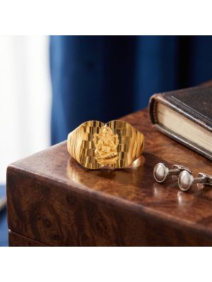 Majestic Ganesh Casting Gold Ring