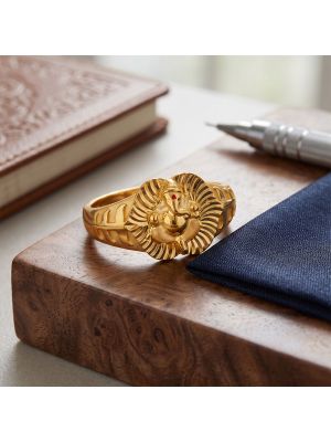 Radiant Ganesh Casting Gold Ring