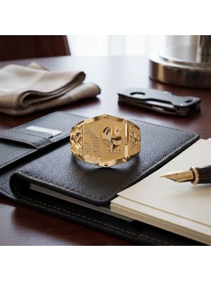 Sacred Heritage Rooster Gold Ring