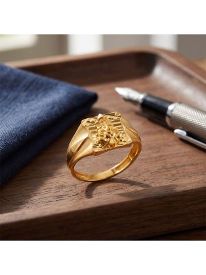 Divine Ganesha Casting Gold Ring