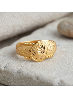 Blossom Cascade Matte Gold Ring