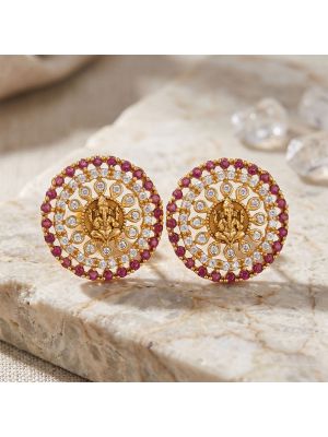 Chakra Ganesha Temple Gold Studs