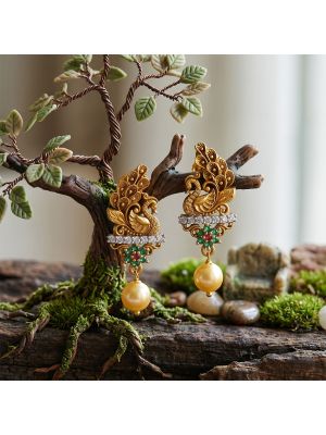 Heritage Multi Stone Peacock Chandelier Drops