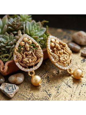 Lakshmi Teardrop Pearl Gold Drops