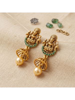 Lakshmi Temple Pearl Gold Jimikki