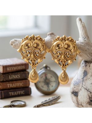Royal Filigree Gold Chandelier Drops