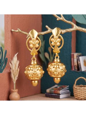 Modern Floral Gold Casting Drops
