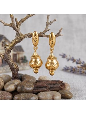 Trendy Lantern Casting Gold Drops