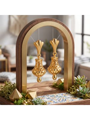 Elegance Polished Lattice Gold Drops