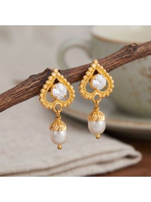 Hearty Stone Pearl Gold Drops