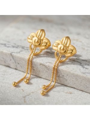 Bloom Tassel Casting Gold Drops
