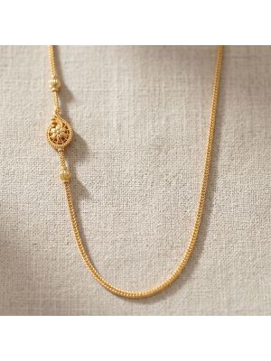 Floral Mugappu Classic Gold Chain