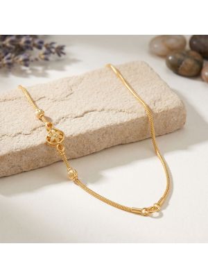 Classical Floweret Mugappu Gold Chain
