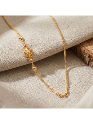 Traditional Blossom Mugappu Gold Chain