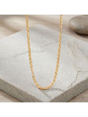Modern Textured Petal Gold Chain