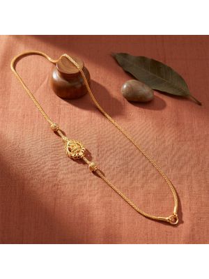 Divine Goddess Lakshmi Mugappu Gold Chain