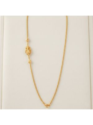 Traditional Lakshmi Mugappu Gold Chain