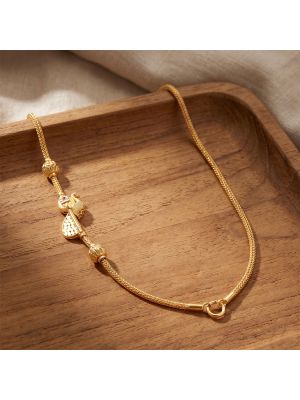 Classic Mayil Vel Mugappu Gold Chain