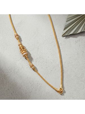 Antique Goddess Lakshmi Mugappu Gold Chain