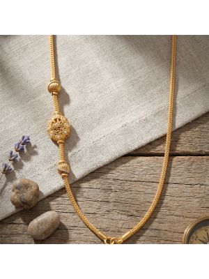 Antique Peacock Mugappu Gold Chain