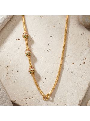 Antique Multi stone Barrel Bead Chain