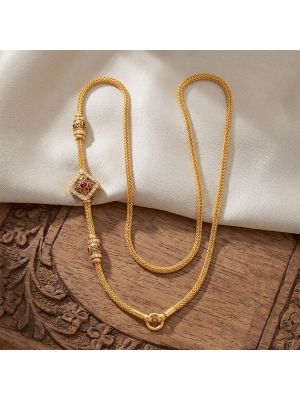 Antique Bloom Mugappu Gold Chain