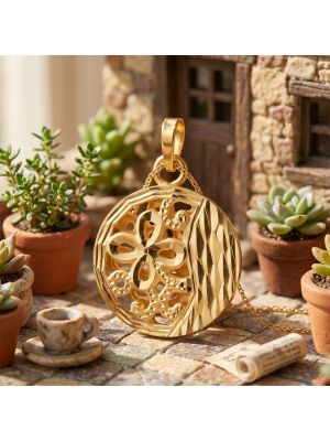 Floral Textured Gold Dollar