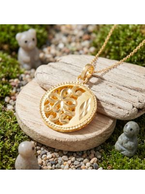 Lasered Floral Motif Gold Dollar