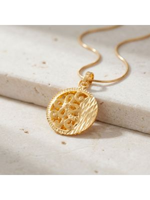 Circular Floral Motif Gold Dollar