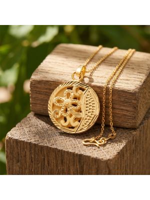 Classic Floral Motif Gold Dollar