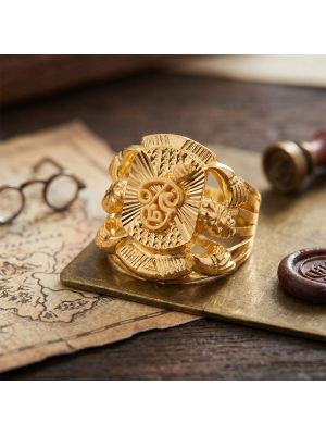 Tamil Devotees Om Shield Gold Ring